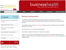 Tablet Screenshot of businesshealth.ca